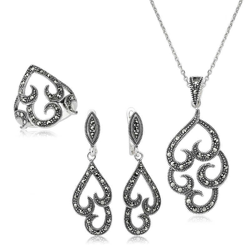 Stillove Gümüş Markazit Taşli Bayan Set Sl2250