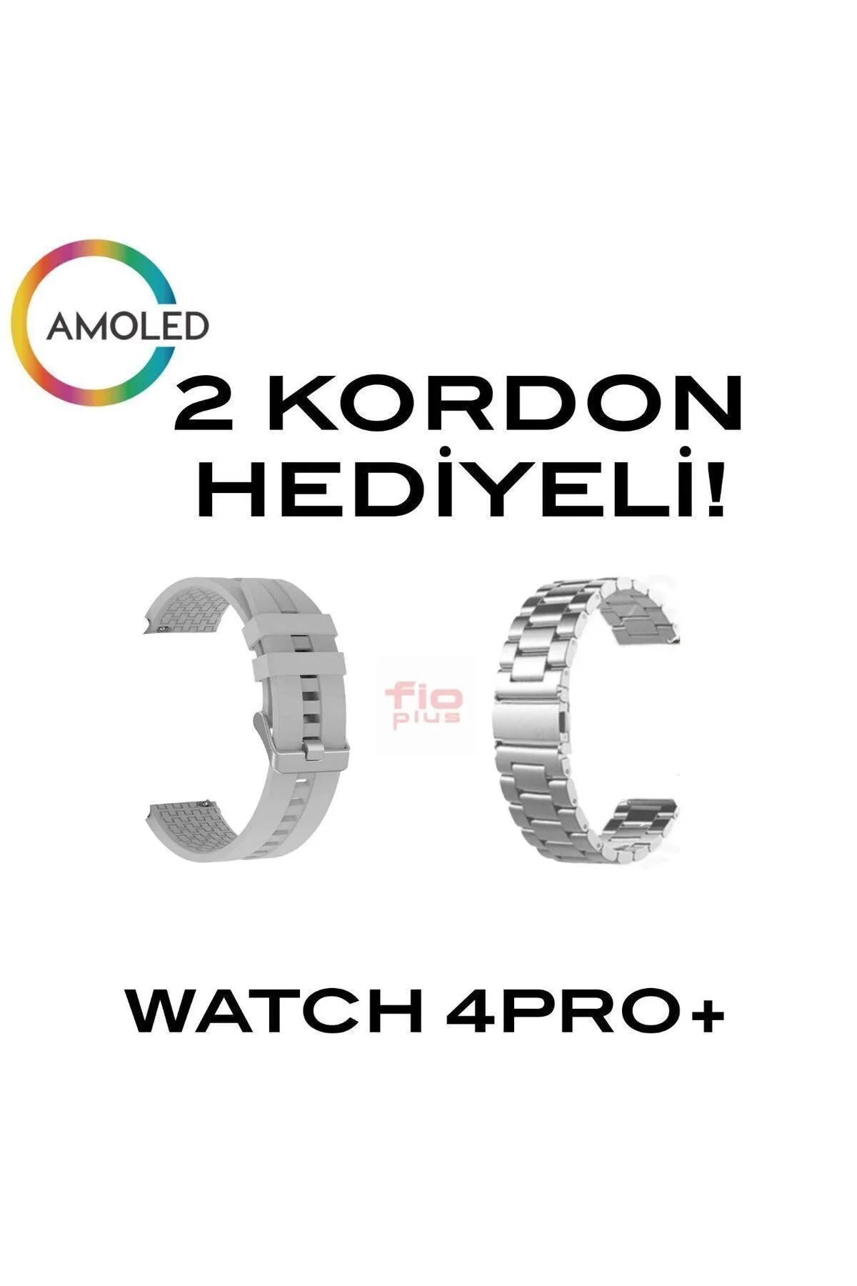 Gümüş Metal Kordonlu Akıllı Saat, Nabız ve Uyku Takibi, Adımsayar ve Sesli Görüşme Özellikli