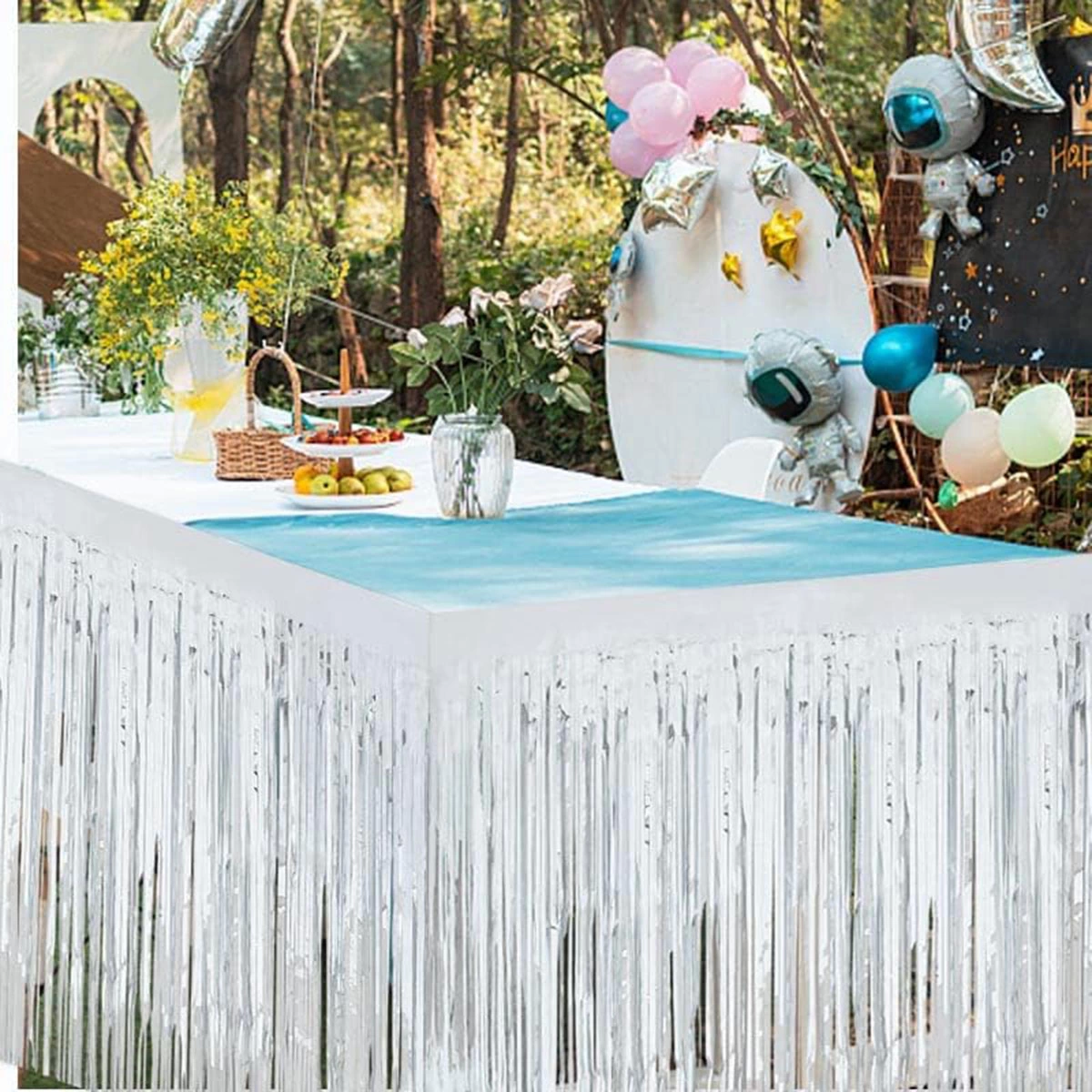 Gümüş Metalize Masa Eteği 275x75 Cm – Kendinden Yapışkanlı Gümüş Metalize Masa Eteği 275x75 Cm – Kendinden Yapışkanlı