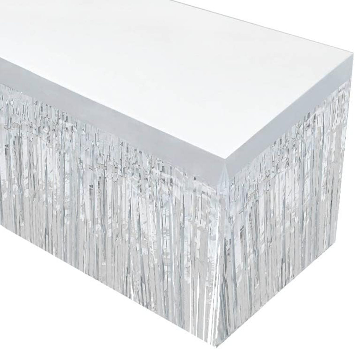 Gümüş Metalize Masa Eteği 275x75 cm – Kendinden Yapışkanlı