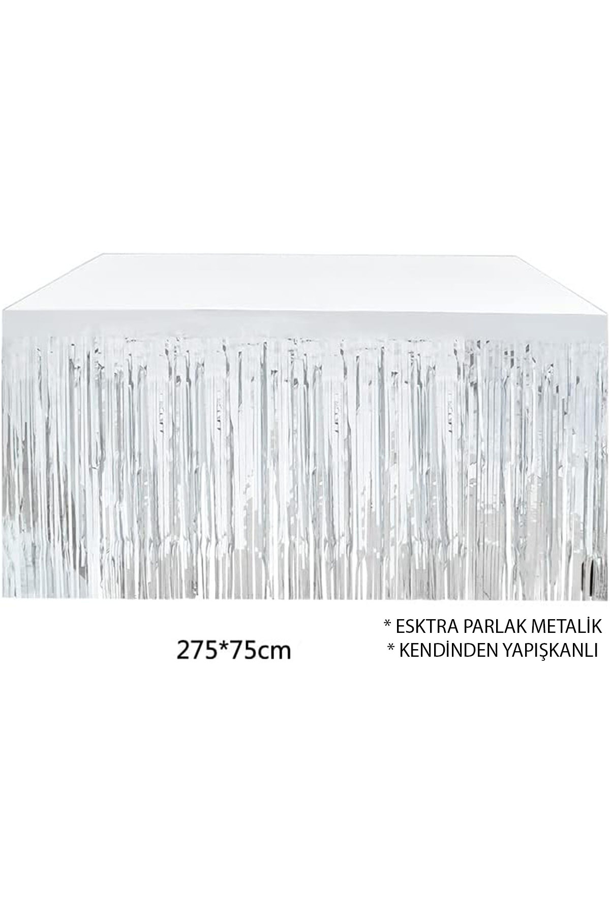 Ok Aksesuar Gümüş Metalize Masa Eteği 275X75 Cm – Kendinden Yapışkanlı (5060) Ok Aksesuar Gümüş Metalize Masa Eteği 275X75 Cm – Kendinden Yapışkanlı (5060)