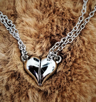 Tükkan Accessories Gümüş Miknatisli Kalp Sevgili Çift Kolye-Kol120 Tükkan Accessories Gümüş Miknatisli Kalp Sevgili Çift Kolye-Kol120