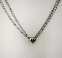 Tükkan Accessories Gümüş Miknatisli Kalp Sevgili Çift Kolye-Kol120 Tükkan Accessories Gümüş Miknatisli Kalp Sevgili Çift Kolye-Kol120