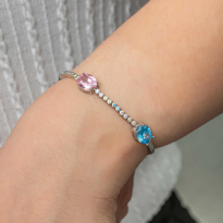 Stillove Gümüş Mix Taşlı Oval Su Yolu Kadın Bileklik Sl7396 Stillove Gümüş Mix Taşlı Oval Su Yolu Kadın Bileklik Sl7396