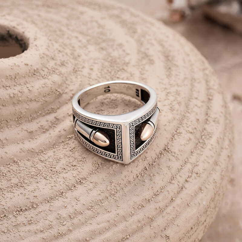 Stillove ​Gümüş Motifli Erkek Yüzük Sl5957