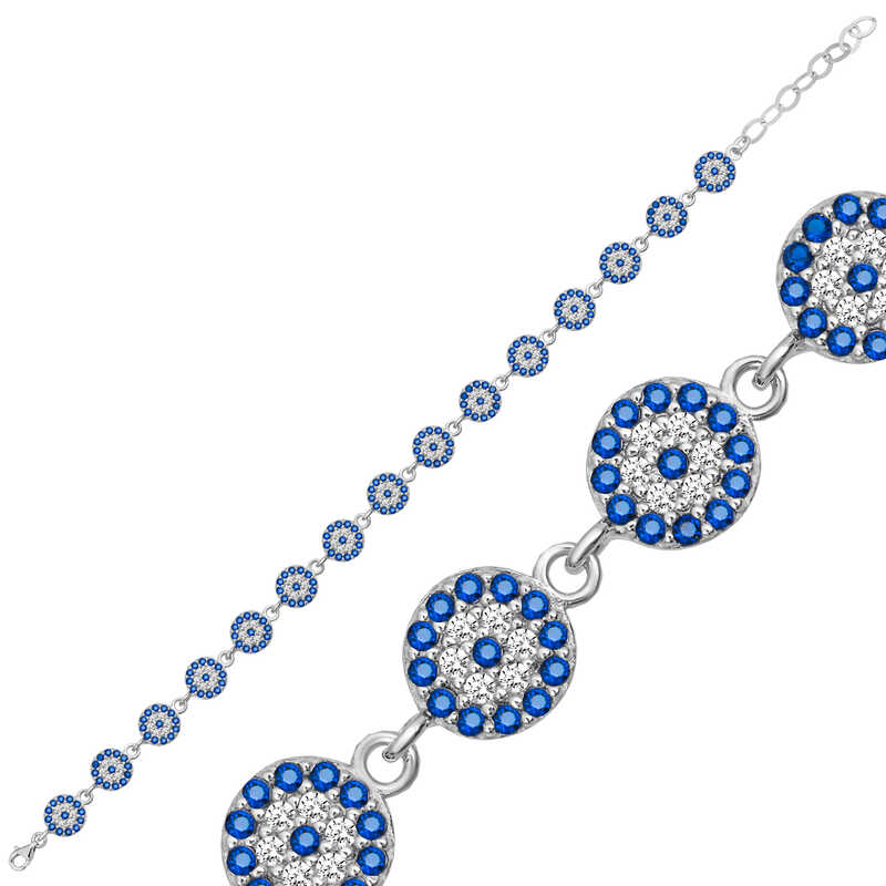 Stillove ​Gümüş Nazar Boncuklu Kadın Bileklik  Sl6992