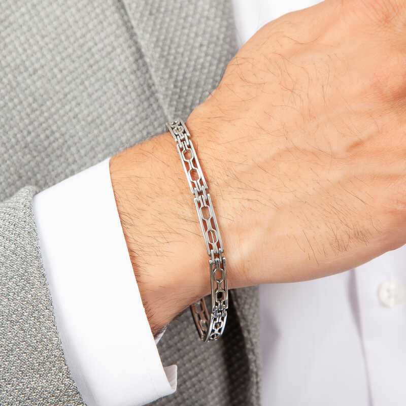 Gümüş Oksitli Erkek Bileklik SL1832