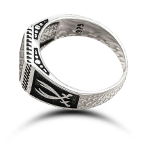 Gümüş Oniks Taşlı Erkek Yüzük SL6572