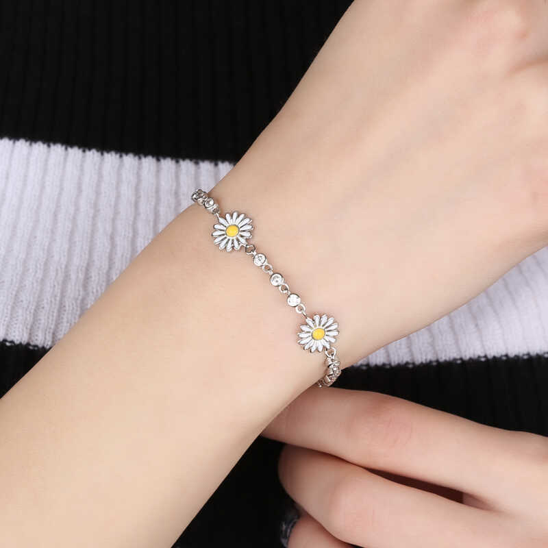 Gümüş Papatya Bayan Bileklik SL4259 Gümüş Papatya Bayan Bileklik SL4259