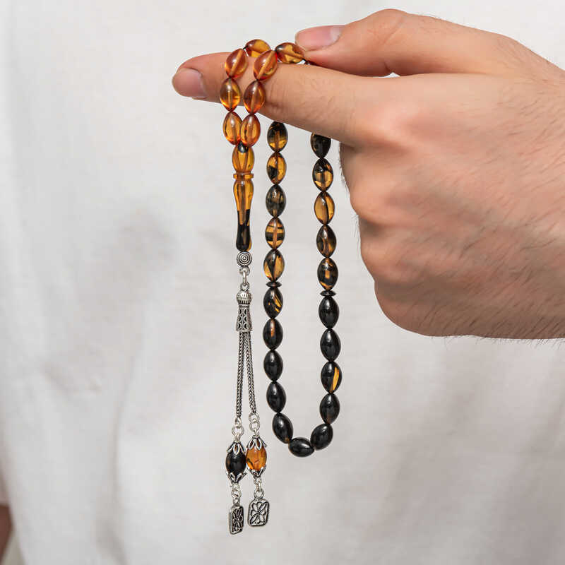 Stillove Gümüş Püskül Sıkma Kehribar Tesbih T8882 Sl8136 Stillove Gümüş Püskül Sıkma Kehribar Tesbih T8882 Sl8136