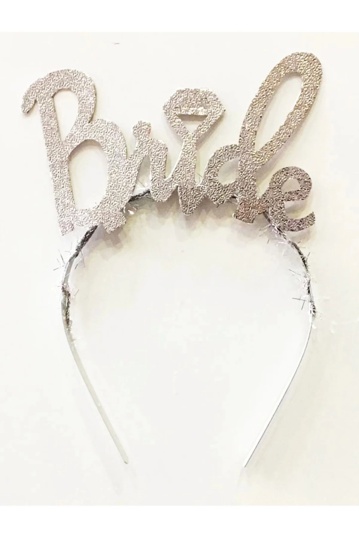 Gümüş Renk Bekarlığa Veda Italik Yazı Alyanslı Bride