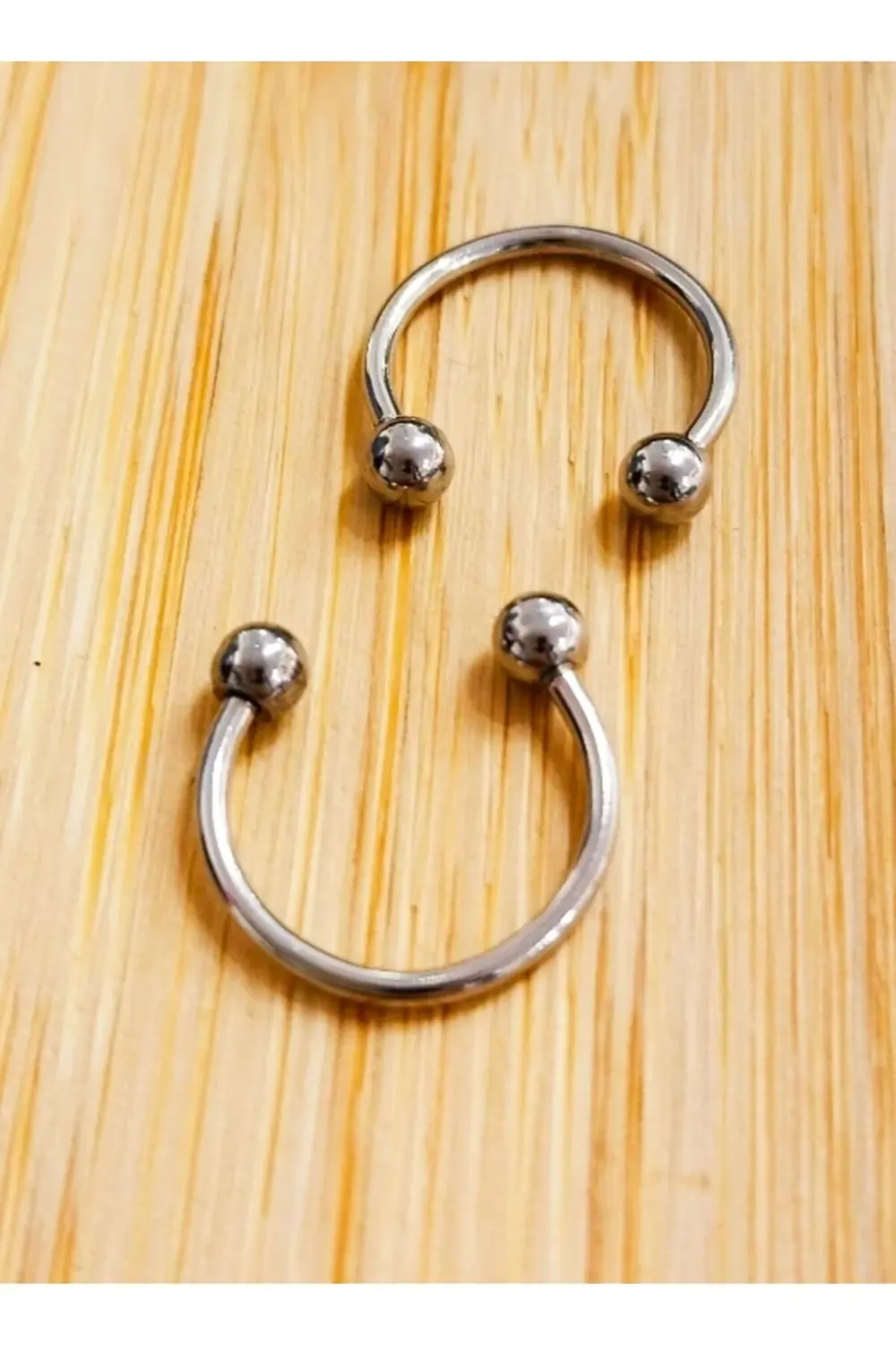 Gümüş Renk İki Adet 13mm Yarın Ay Pirsing