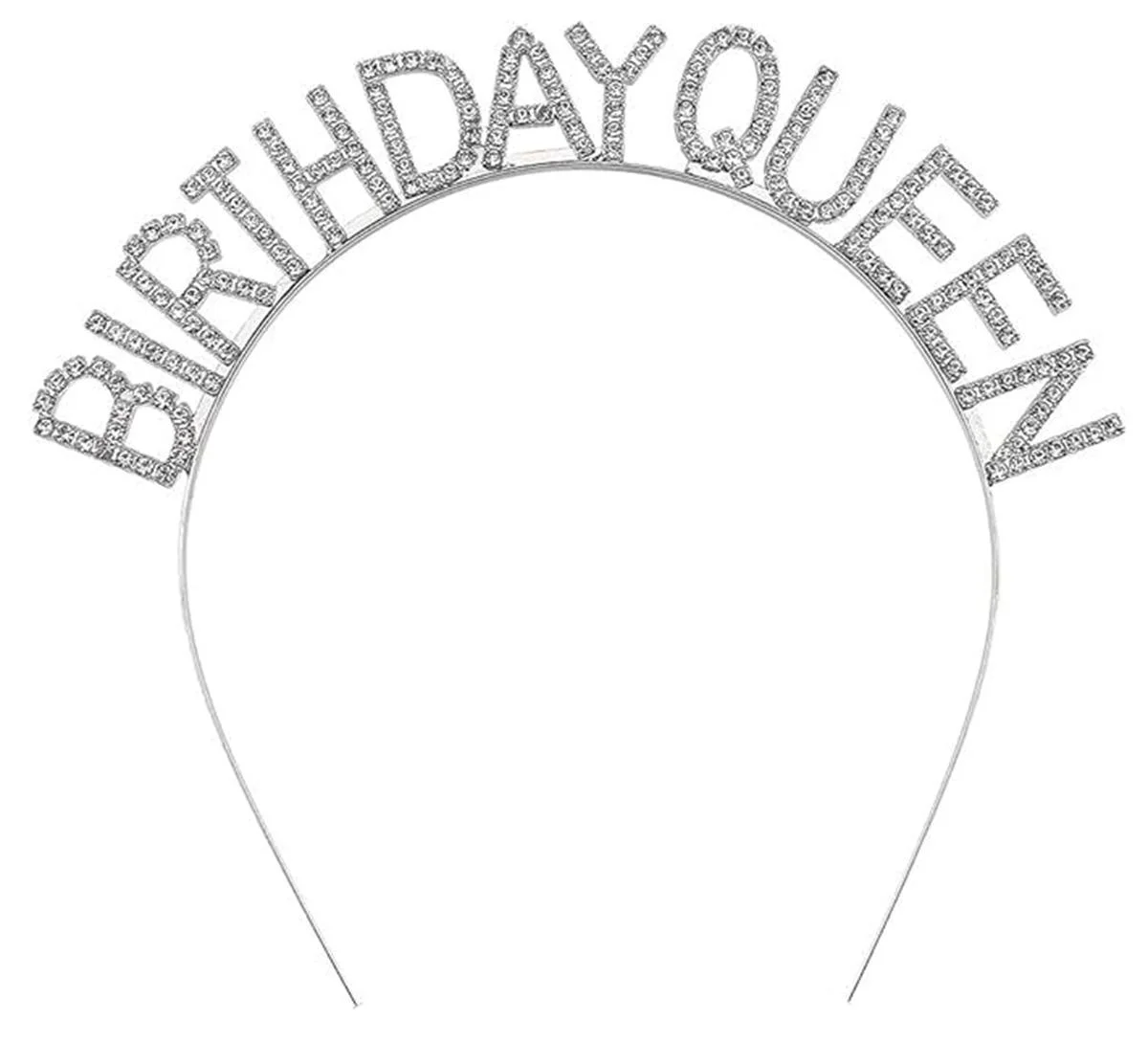 Gümüş Renk Kristal Taşlı Parlak Birthday Queen Yazılı Kraliçe Taç Gümüş Renk Kristal Taşlı Parlak Birthday Queen Yazılı Kraliçe Taç