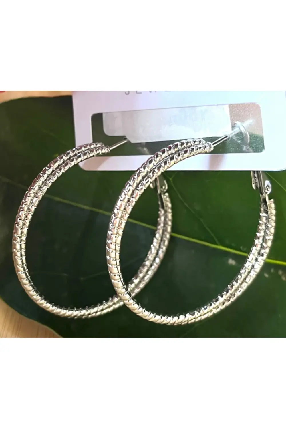 Gümüş Renk Lüks Gösterişli Halka Küpe