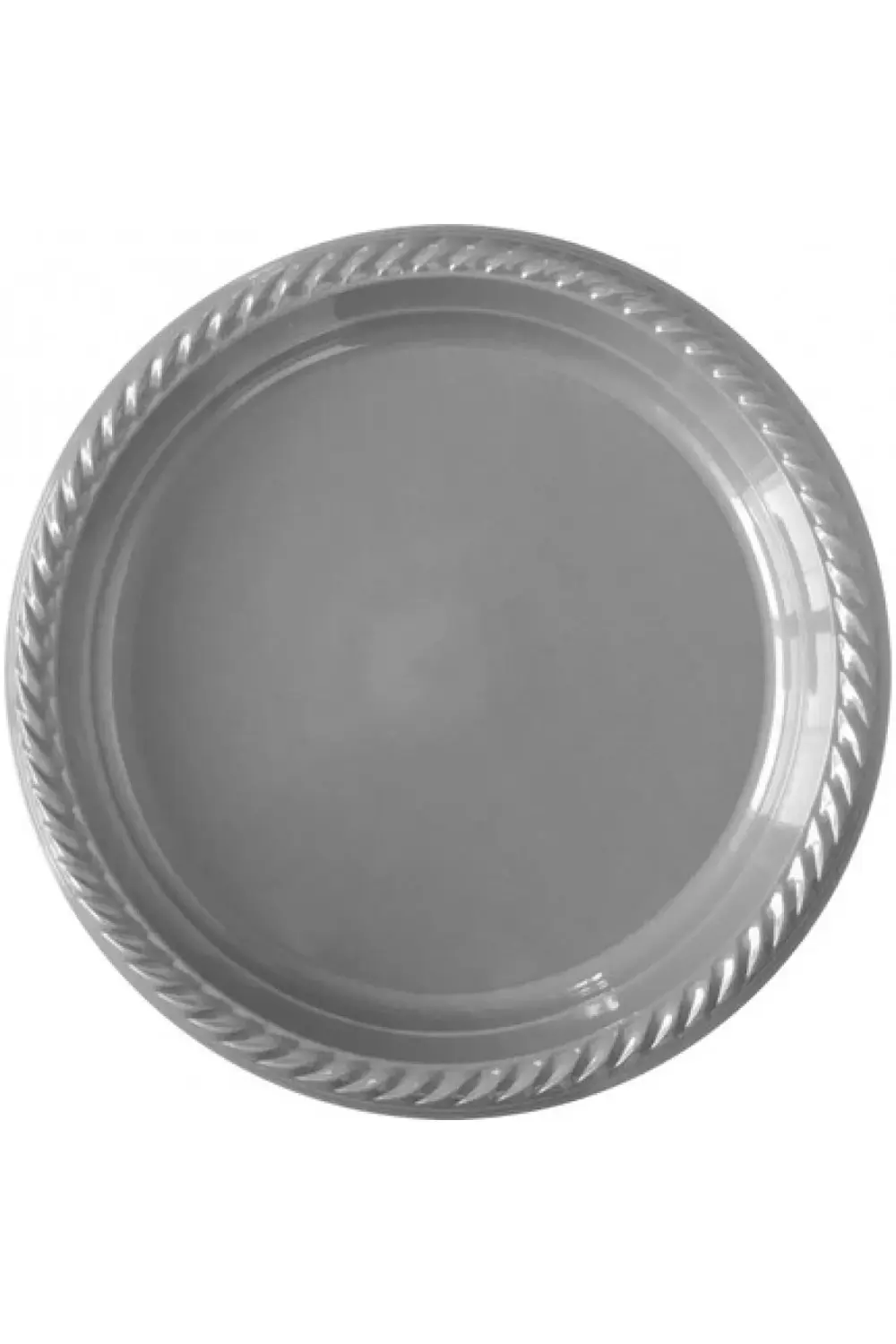 Gümüş Renk Plastik Tabak 22 cm 25 Li