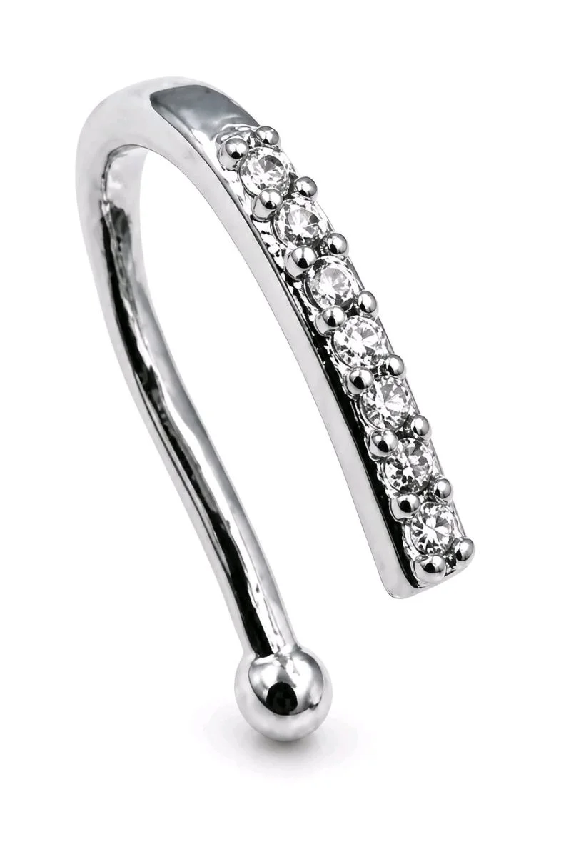 Gümüş Renk Sıkıştırmalı Burun Kulak Piercıng