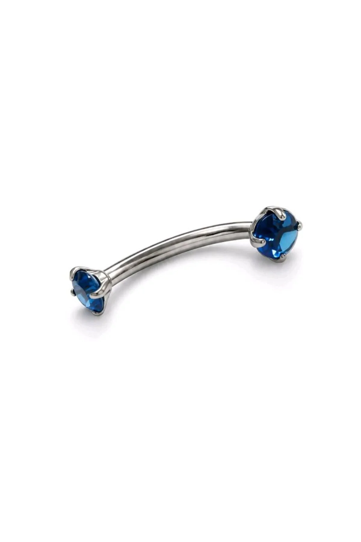 Gümüş Renk Taşlı Unısex Kaş Piercıng