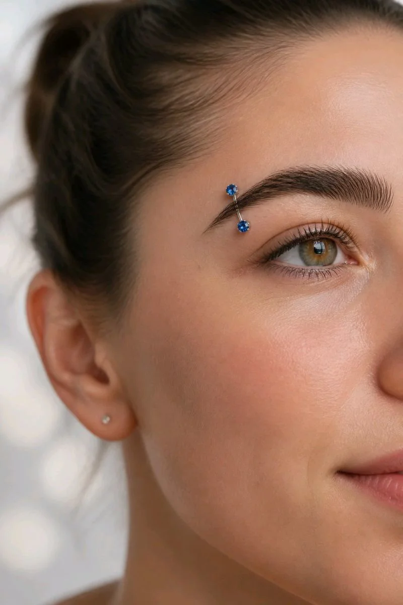 Gümüş Renk  Taşlı Unısex Kaş Piercıng Fiyatı, Yorumları ve Özellikleri