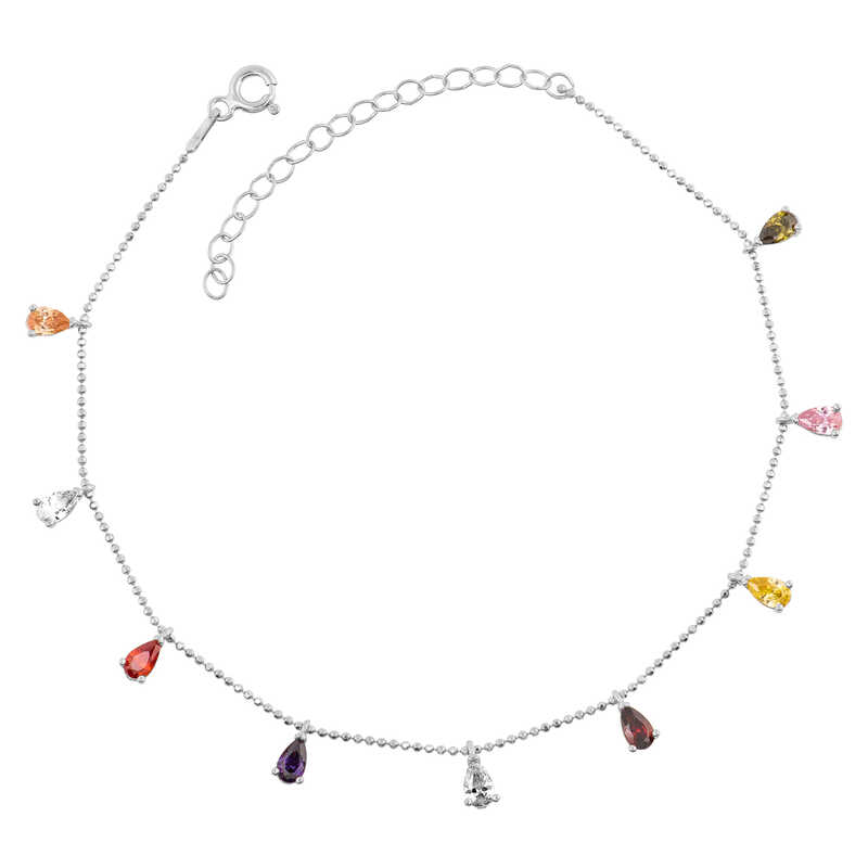 Stillove Gümüş Renkli Damla Kadin Halhal  Sl5379