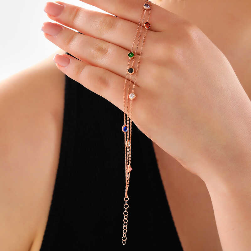 Stillove Gümüş Renkli Taşlı Kadın Bileklik Sl7706 Stillove Gümüş Renkli Taşlı Kadın Bileklik Sl7706