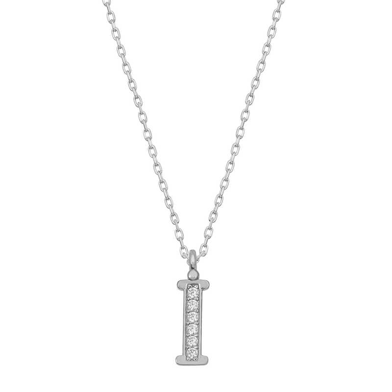 Gümüş Rodyum İ Harfi Kadın Kolye SL4822 Gümüş Rodyum İ Harfi Kadın Kolye SL4822