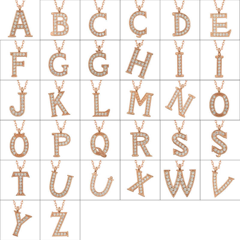Gümüş Rose P Harfi Kadın Kolye SL4870 Gümüş Rose P Harfi Kadın Kolye SL4870