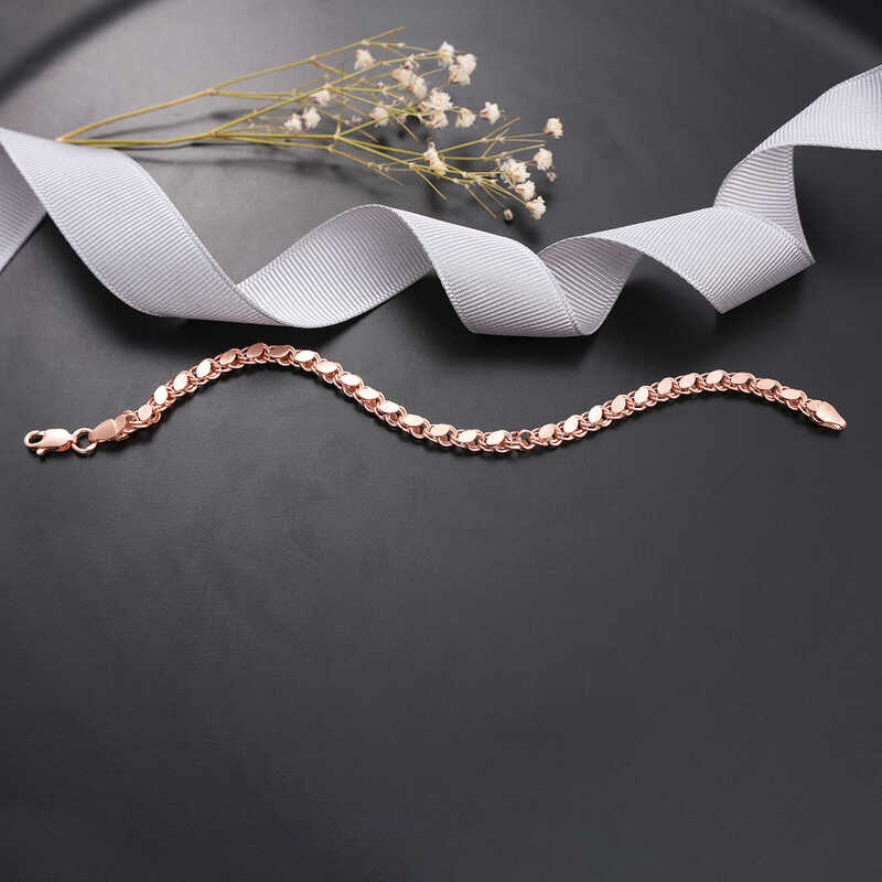 Stillove Gümüş Rose Pullu Zincir Kadin Bileklik Sl6237