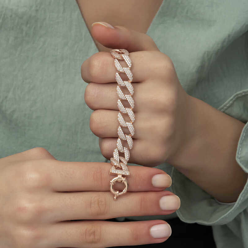 Stillove Gümüş Rose Taşlı Gurmet Bayan Bileklik Sl4183 Stillove Gümüş Rose Taşlı Gurmet Bayan Bileklik Sl4183