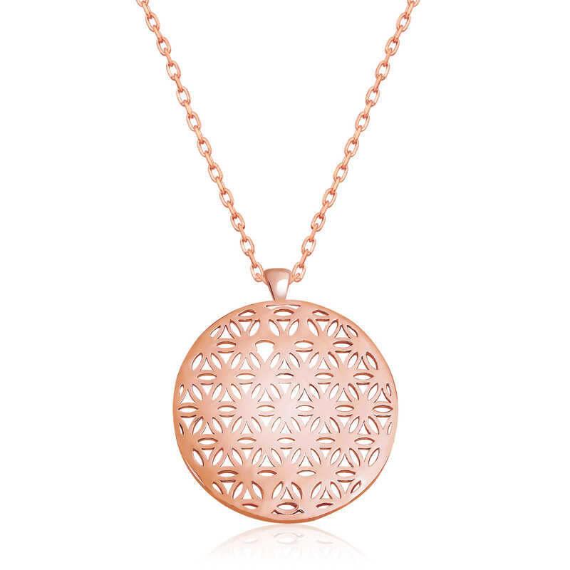 Gümüş Rose Yaşam Çiçeği Kolye SL4690 Gümüş Rose Yaşam Çiçeği Kolye SL4690