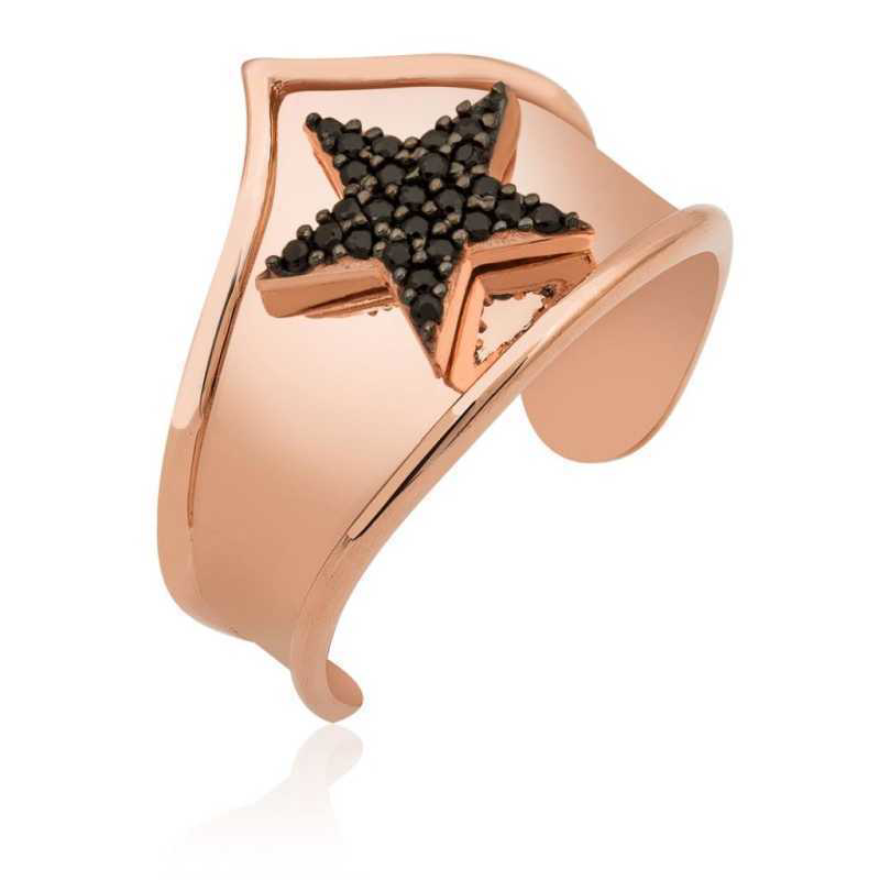 Stillove Gümüş Rose Yıldız Desenli Eklem Yüzük Sl2706