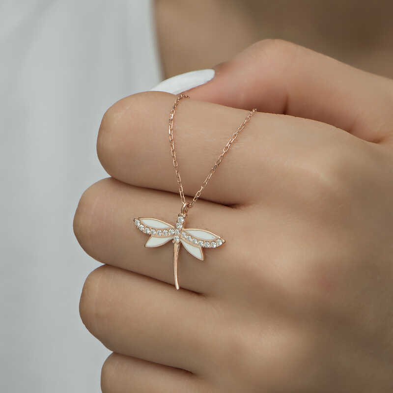 Gümüş Rose Yusufçuk Bayan Kolye SL1383