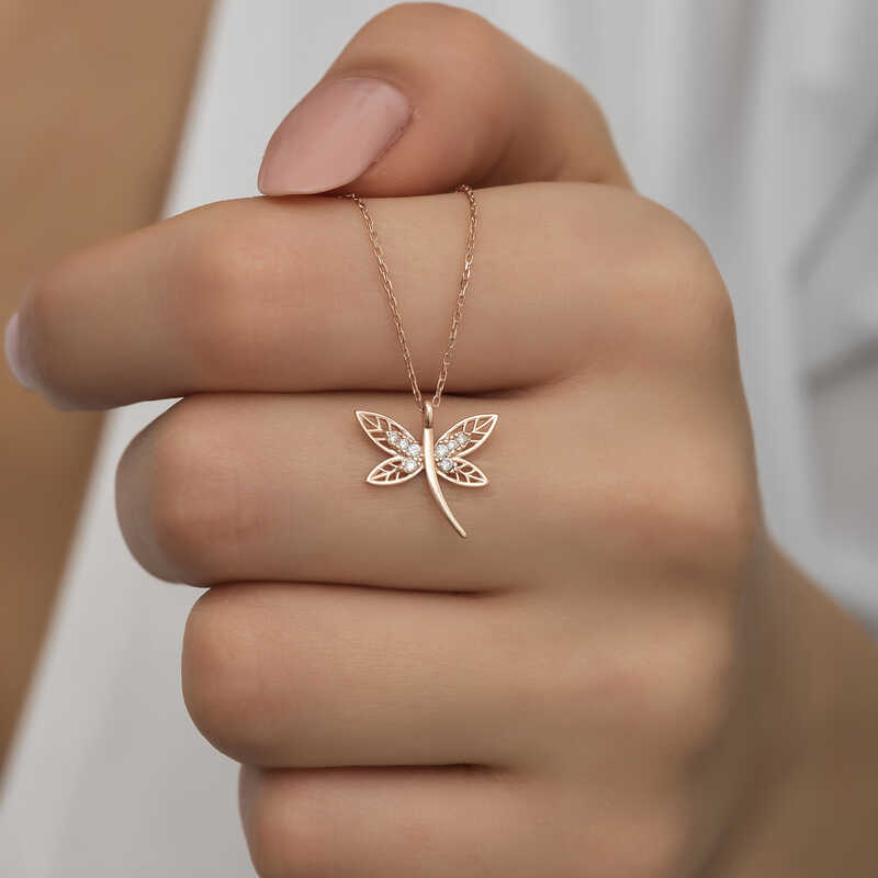 Gümüş Rose Yusufçuk Kadın Kolye  SL7016