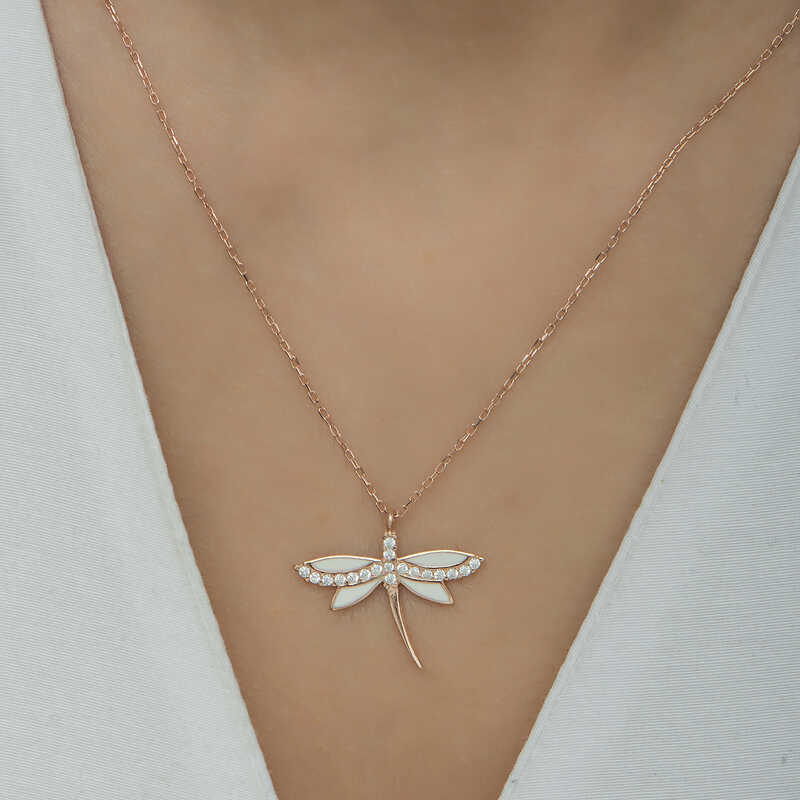 Gümüş Rose Yusufçuk Bayan Kolye SL1383