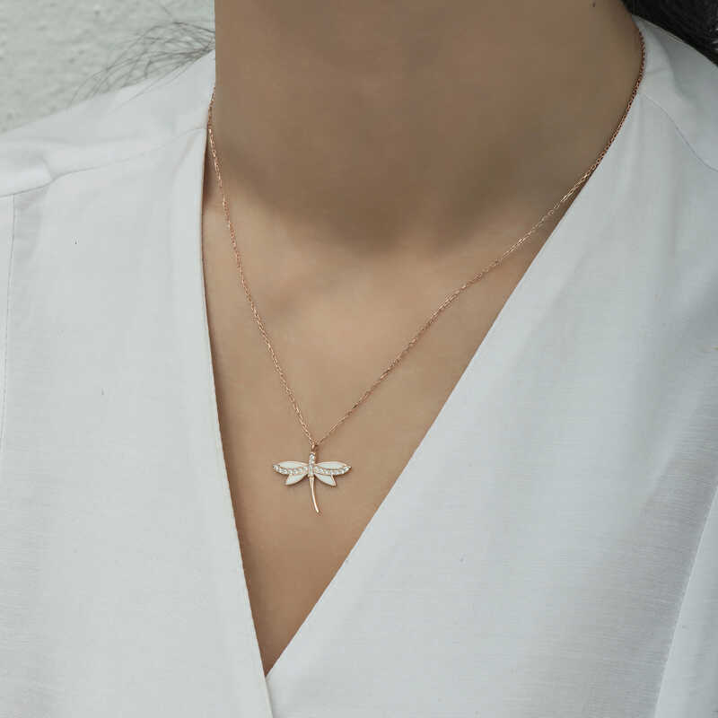 Gümüş Rose Yusufçuk Bayan Kolye SL1383