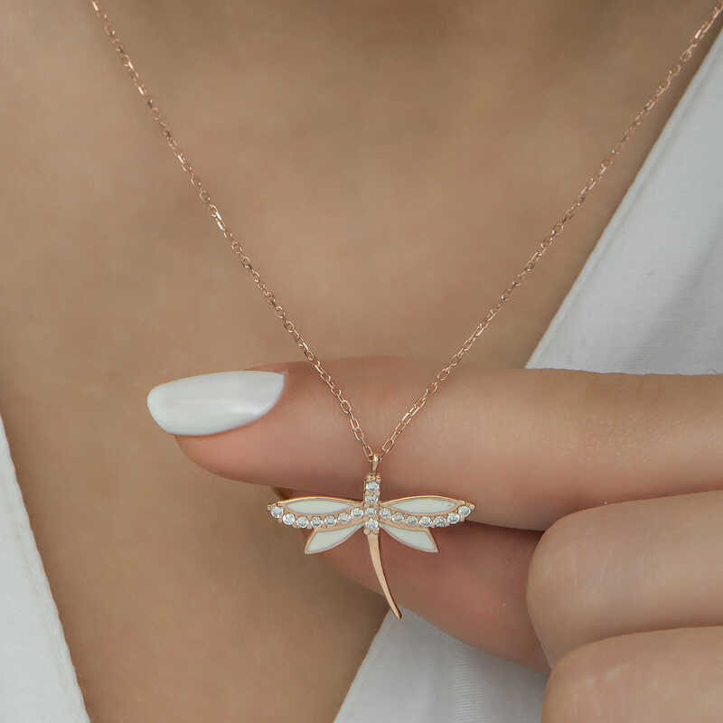 Gümüş Rose Yusufçuk Bayan Kolye SL1383