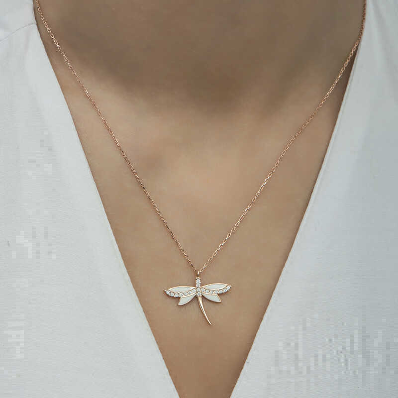 Gümüş Rose Yusufçuk Bayan Kolye SL1383