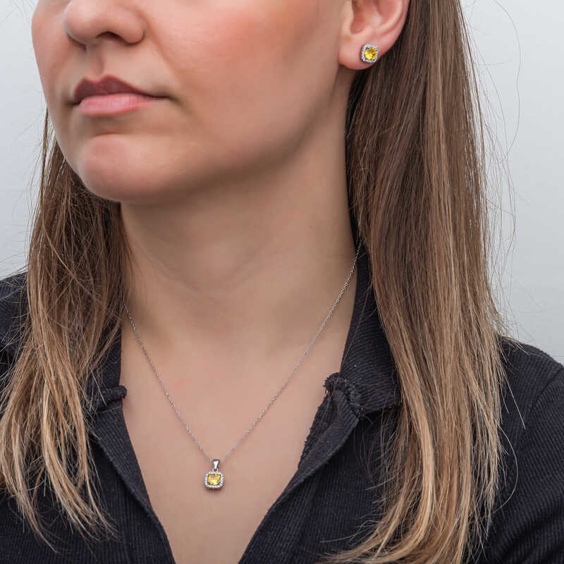 Stillove Gümüş Sarı Baget Taşlı Kadın Set Sl6886 Stillove Gümüş Sarı Baget Taşlı Kadın Set Sl6886