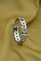 Tükkan Accessories Gümüş Sim Detay Kelepçe Çelik Bileklik-Keztçbi26