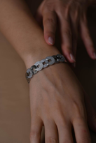 Tükkan Accessories Gümüş Sim Detay Kelepçe Çelik Bileklik-Keztçbi26