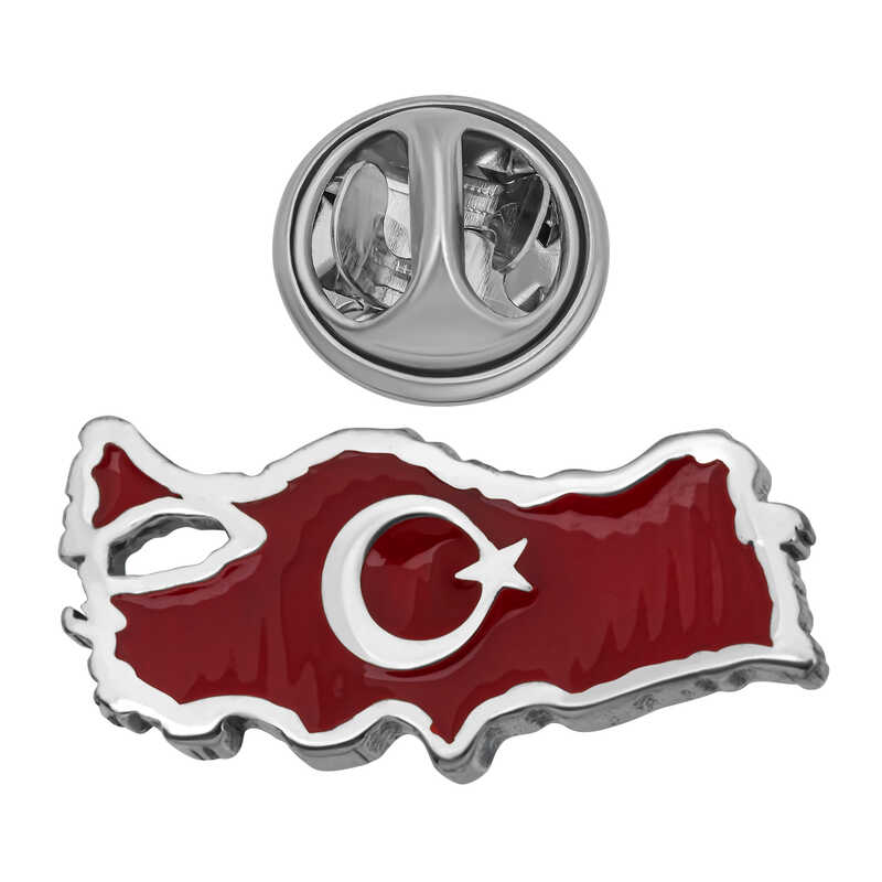Stillove Gümüş Türkiye Haritasi Rozet