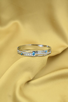 Tükkan Accessories Gümüş Turkuaz Doğal Taş Detay Kelepçe Çelik Bileklik-Keztçbi34