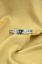 Tükkan Accessories Gümüş Turkuaz Doğal Taş Detay Kelepçe Çelik Bileklik-Keztçbi34