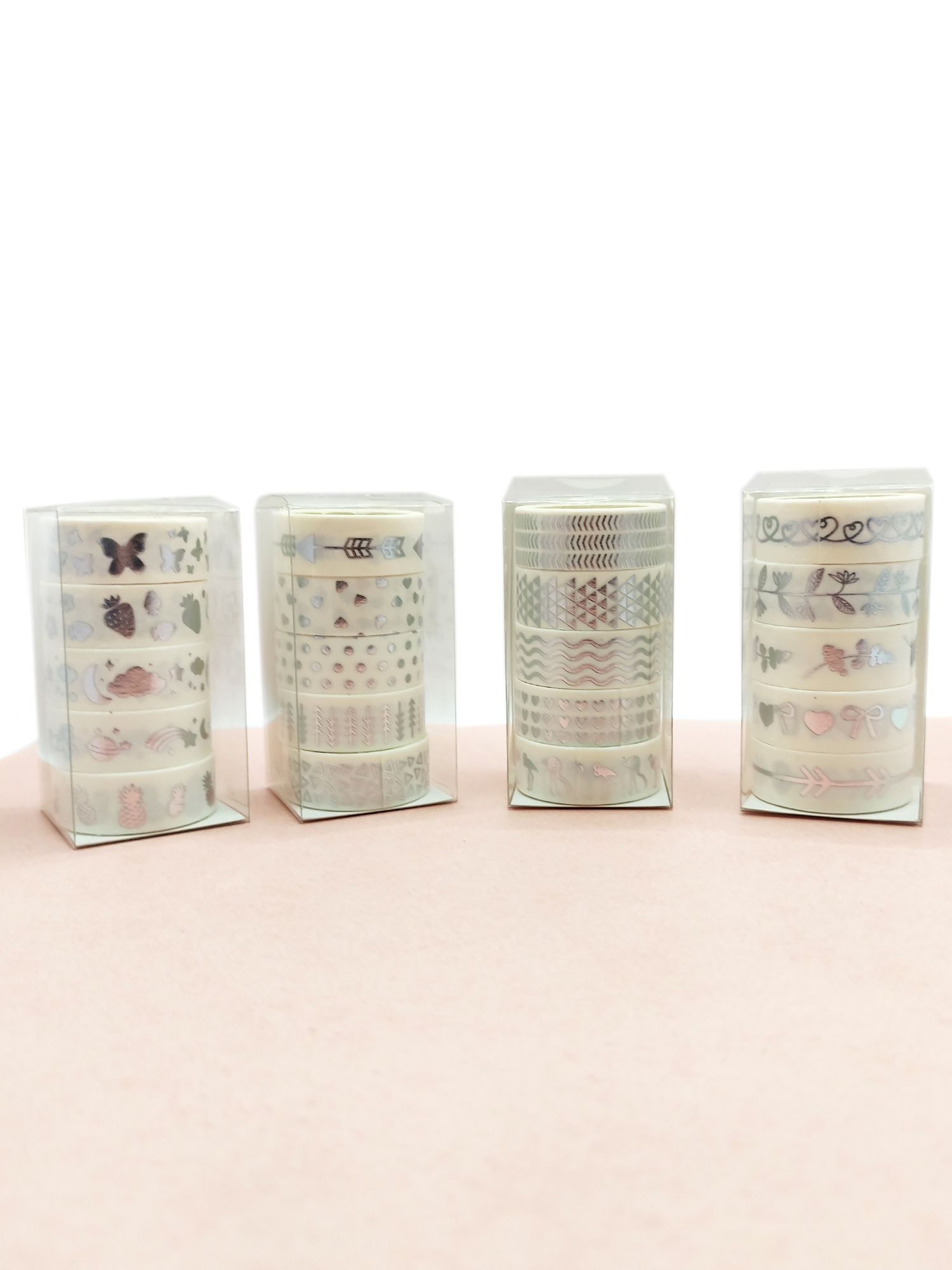 Limmy Gümüş Yaldizli Vintage Washi Tape Bant Yapişkanli Maskeleme Kağid