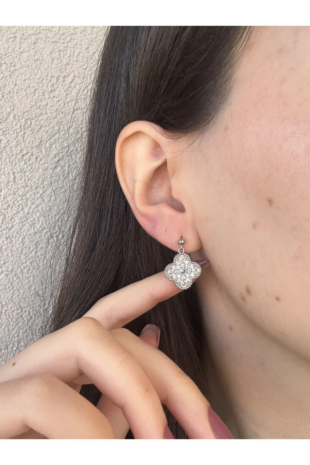 Atelier Emine Gümüş Yonca Küpe