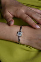 GÜMÜŞ ZİRKON BAGET TAŞ ÇELİK BİLEKLİK-ÇEBİL26