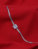 GÜMÜŞ ZİRKON BAGET TAŞ ÇELİK BİLEKLİK-ÇEBİL26