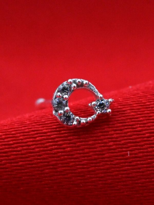 GÜMÜŞ ZİRKON TAŞ AY YILDIZ FİGÜR HIZMA  925 AYAR HIZMA-HIZMA43