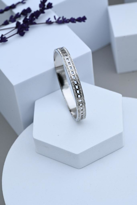 GÜMÜŞ ZİRKON TAŞ KELEPÇE ÇELİK BİLEKLİK-KEZTÇBİ55