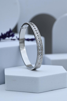 GÜMÜŞ ZİRKON TAŞ KELEPÇE ÇELİK BİLEKLİK-KEZTÇBİ55