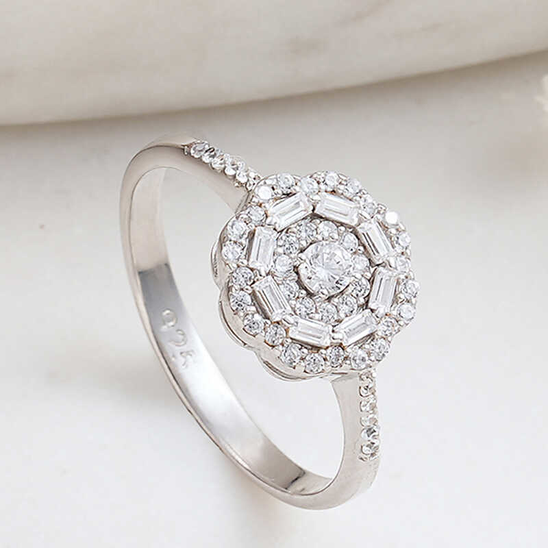 Stillove Gümüş Zirkon Taşli Çiçek Kadin Yüzük Sl6226